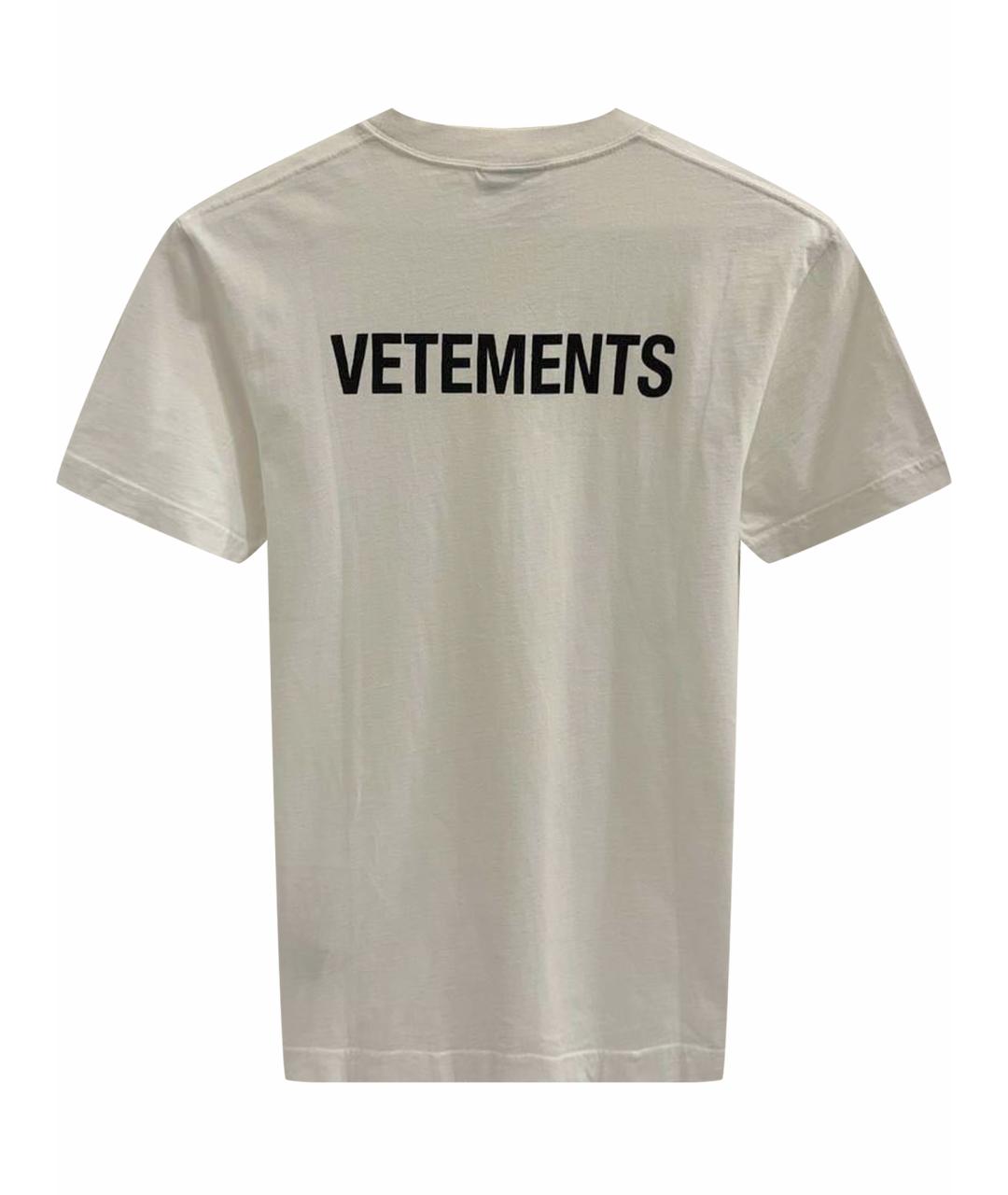 VETEMENTS Белая хлопковая футболка, фото 1