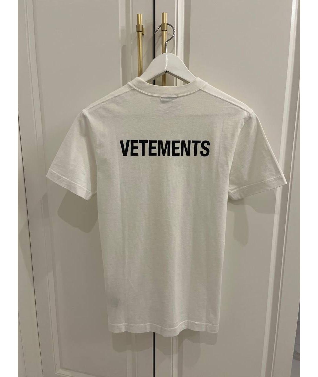 VETEMENTS Белая хлопковая футболка, фото 5