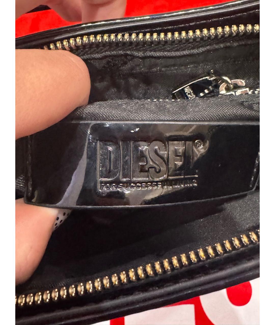 DIESEL Черная сумка с короткими ручками из искусственной кожи, фото 5