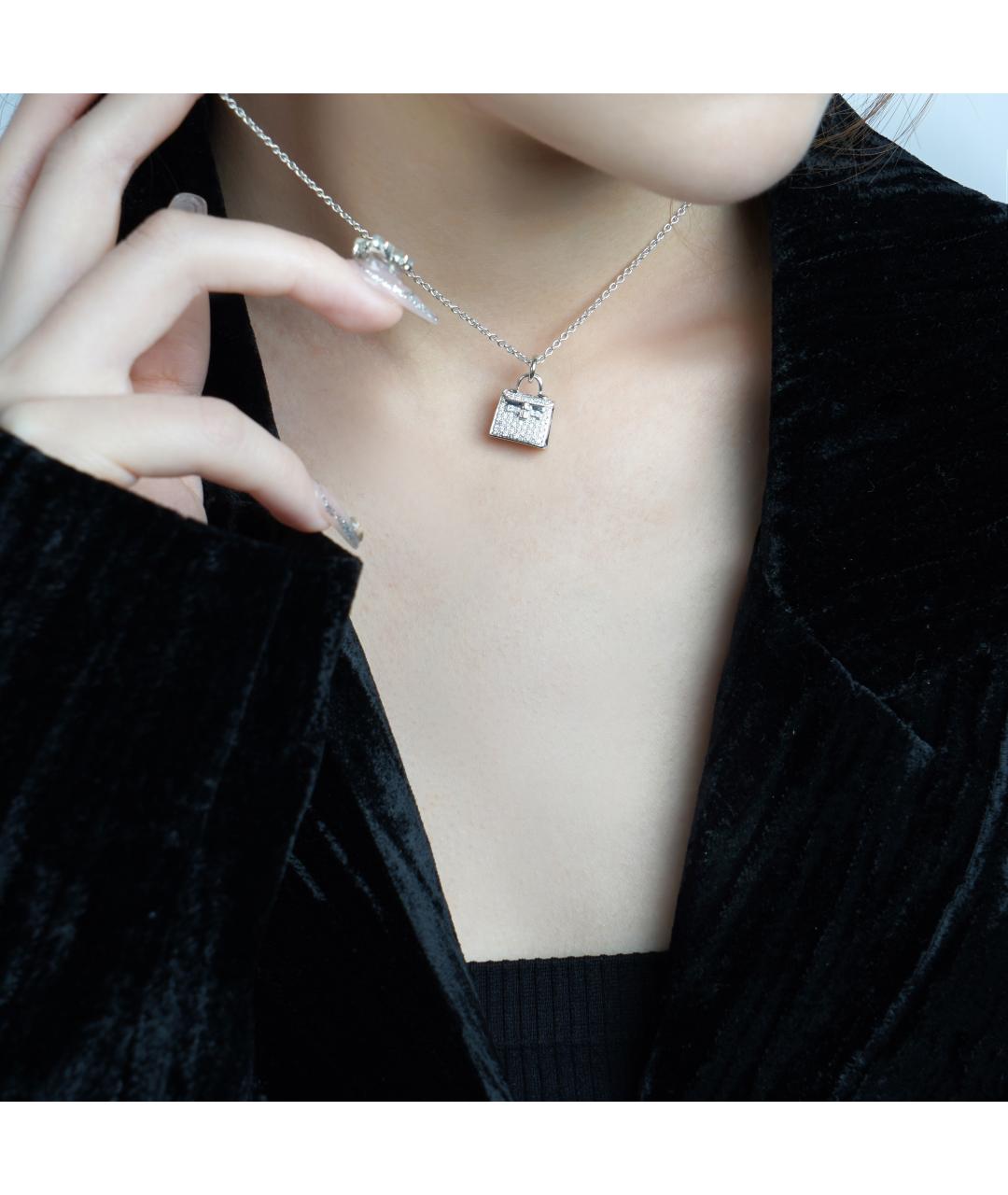 HERMES Серебряная цепочка из белого золота, фото 4
