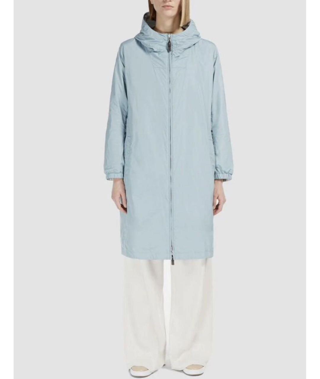 MAX MARA THE CUBE Голубая полиэстеровая парка, фото 7