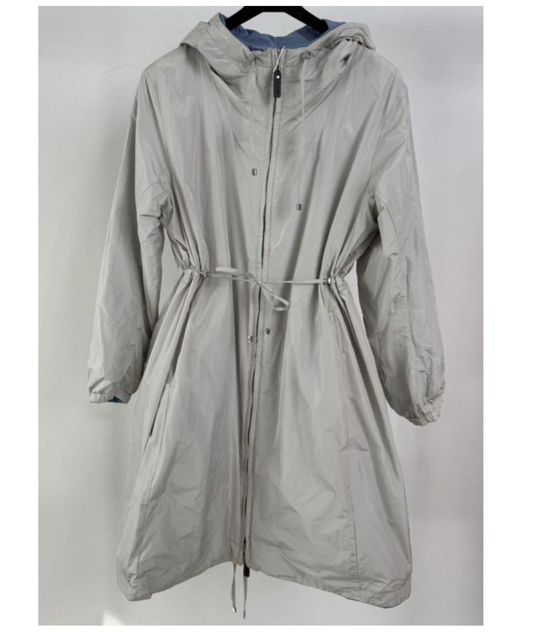 MAX MARA THE CUBE Голубая полиэстеровая парка, фото 9