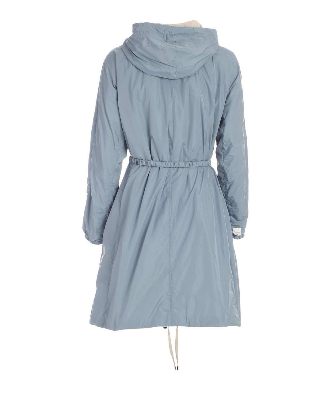 MAX MARA THE CUBE Голубая полиэстеровая парка, фото 2