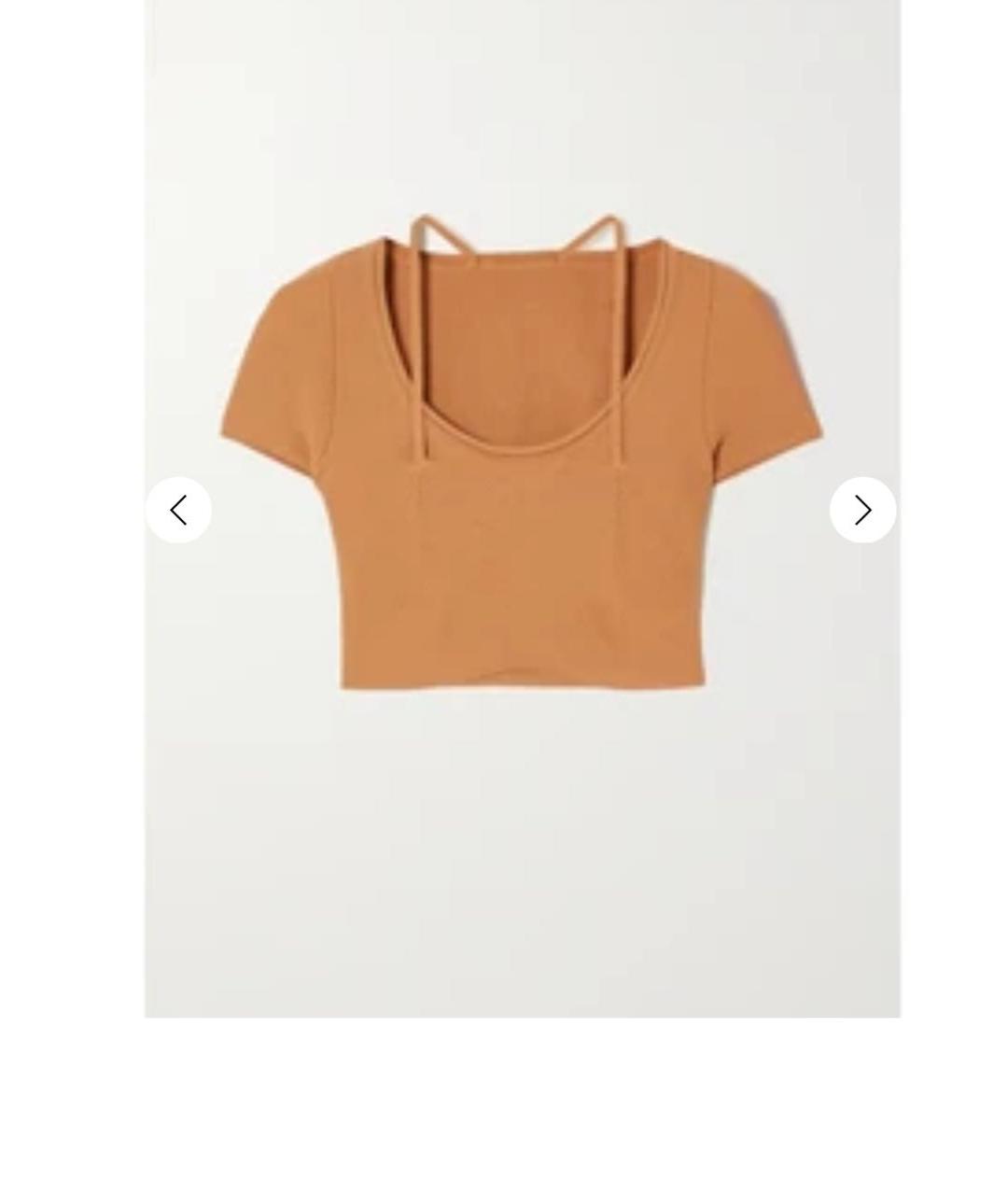 JACQUEMUS Желтая вискозная футболка, фото 4