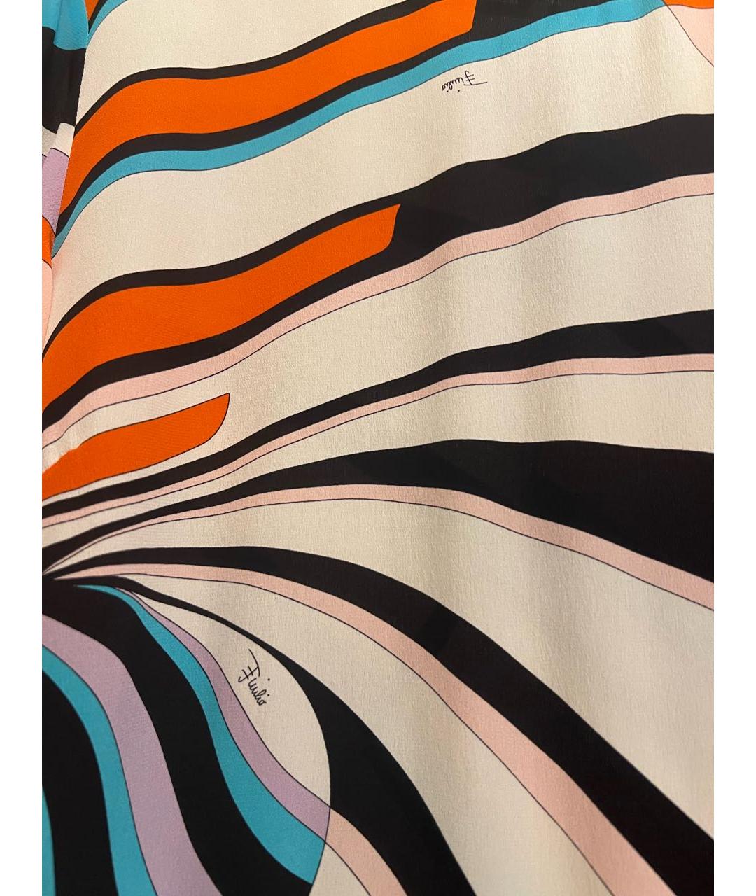 EMILIO PUCCI Мульти шелковое коктейльное платье, фото 3