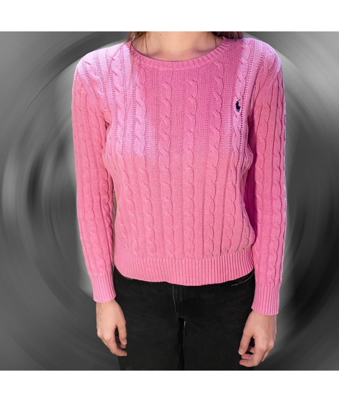 POLO RALPH LAUREN Розовый хлопковый джемпер / свитер, фото 2