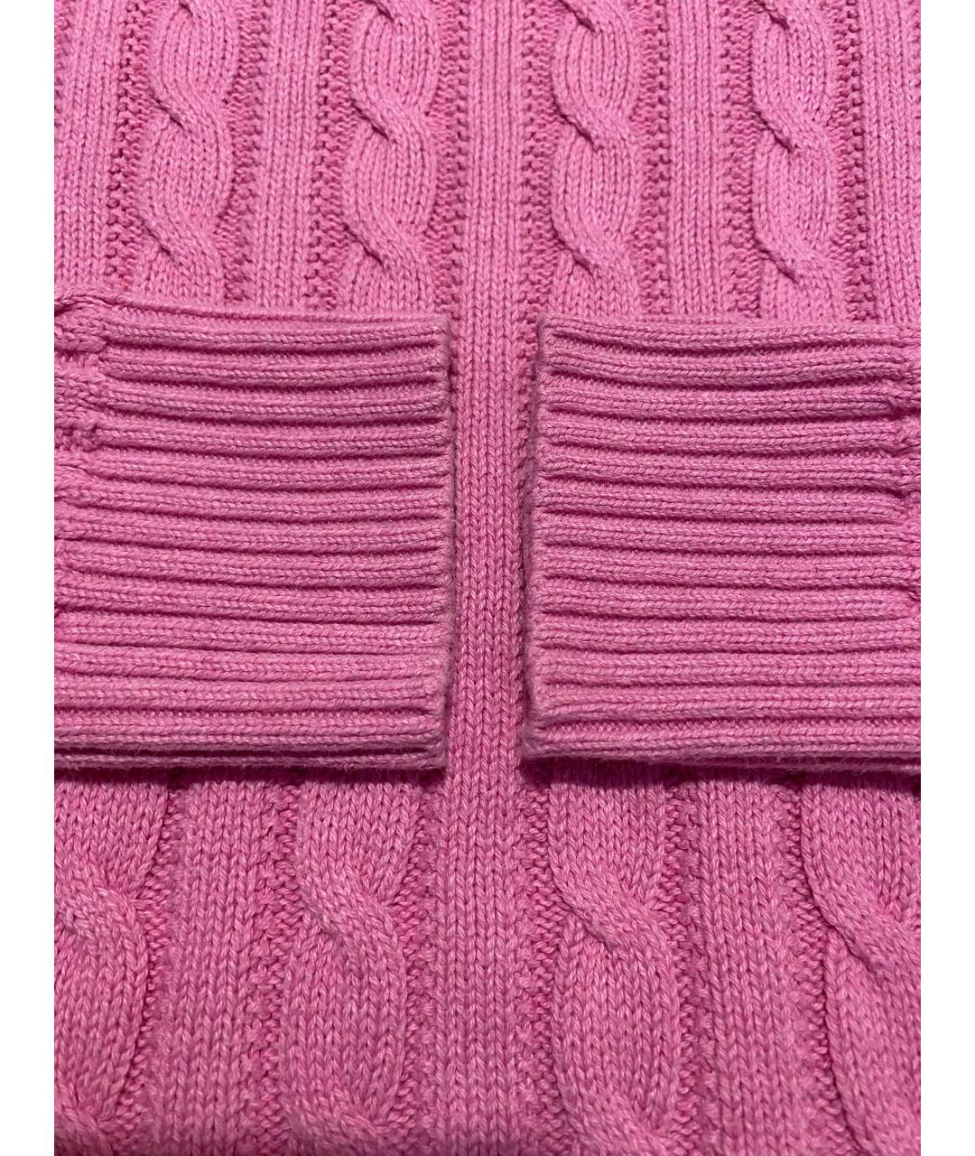 POLO RALPH LAUREN Розовый хлопковый джемпер / свитер, фото 3