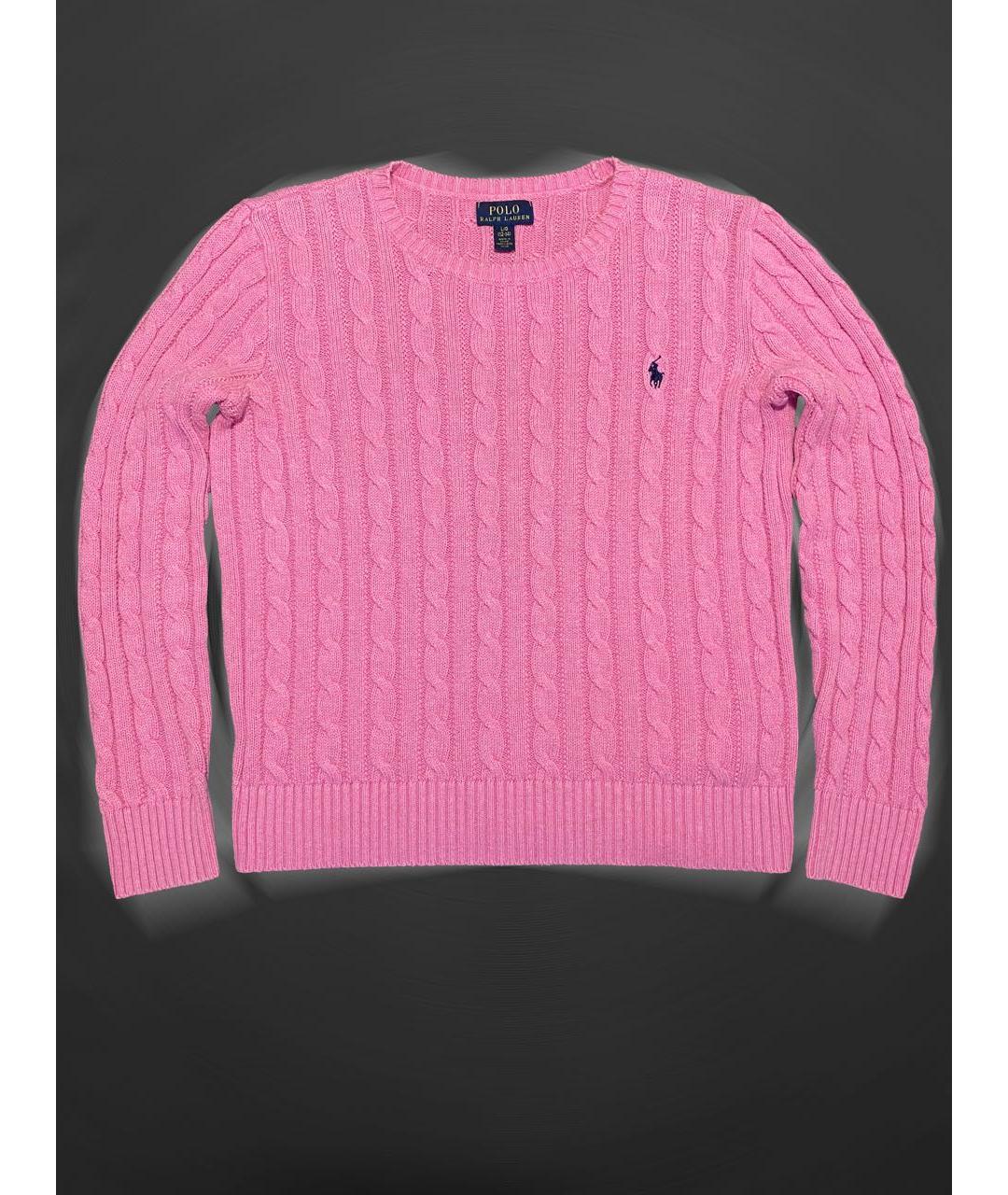 POLO RALPH LAUREN Розовый хлопковый джемпер / свитер, фото 8