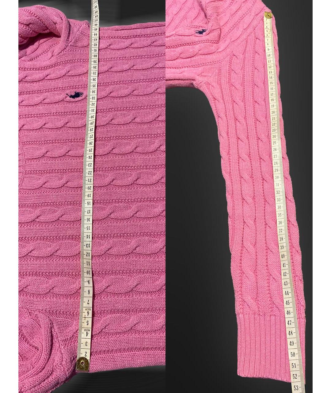 POLO RALPH LAUREN Розовый хлопковый джемпер / свитер, фото 7