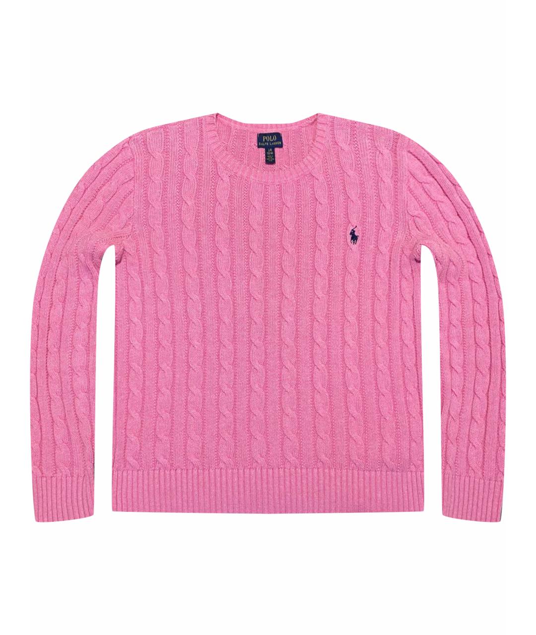 POLO RALPH LAUREN Розовый хлопковый джемпер / свитер, фото 1