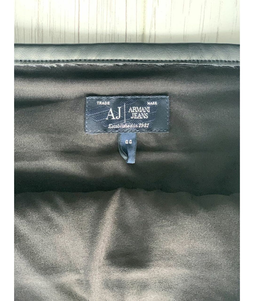 ARMANI JEANS Черная полиэстеровая юбка мини, фото 3