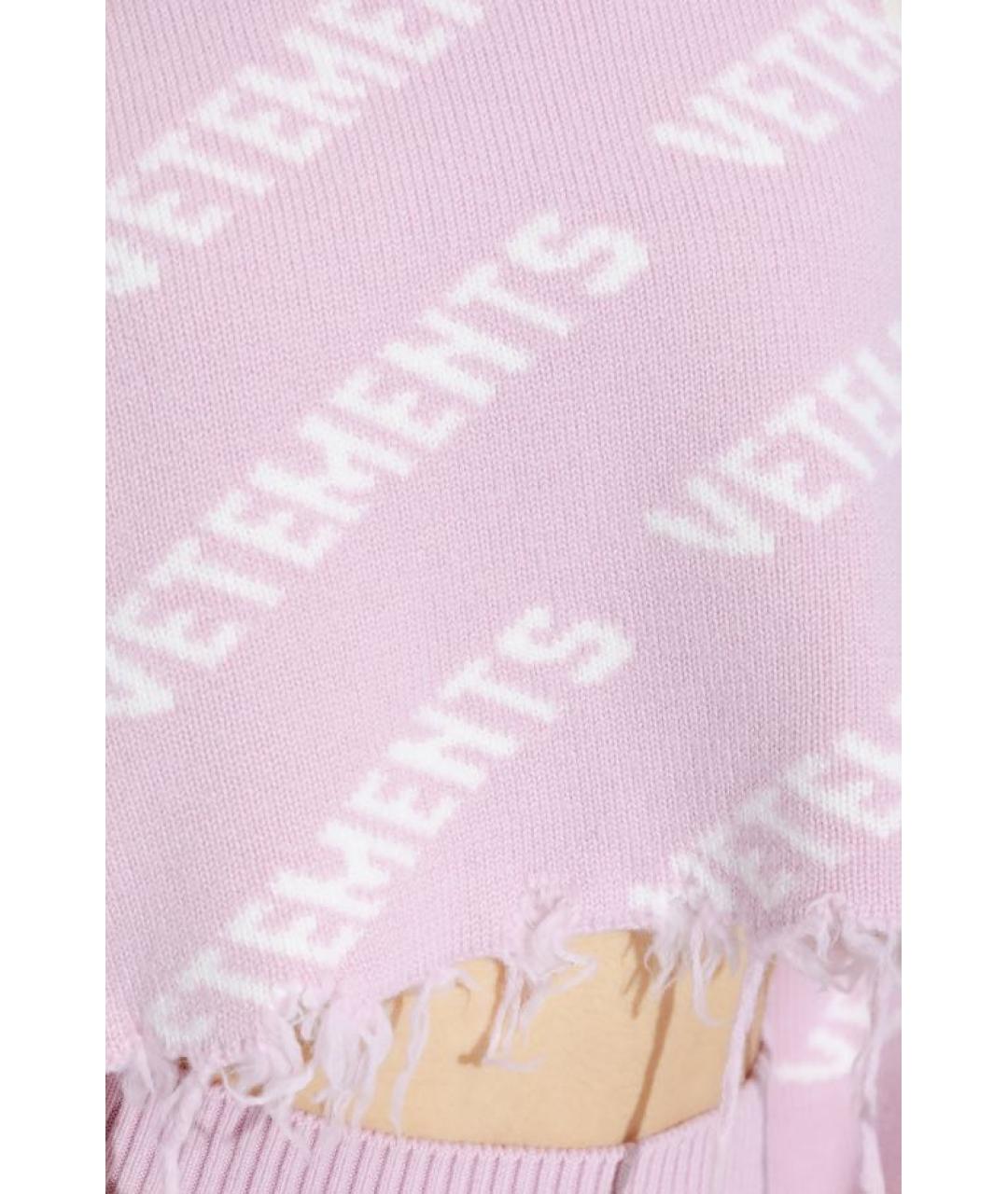 VETEMENTS Розовый шерстяной костюм с юбками, фото 5