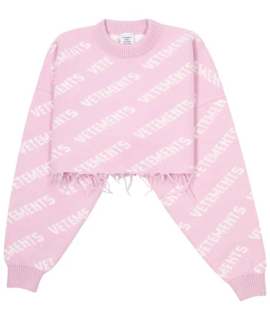 VETEMENTS Розовый шерстяной костюм с юбками, фото 1
