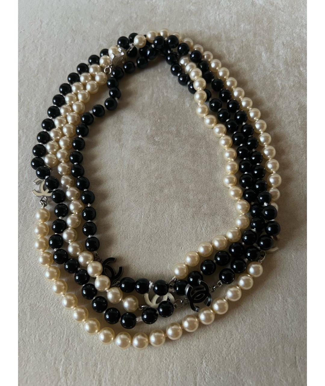 CHANEL Белое жемчужное колье, фото 2
