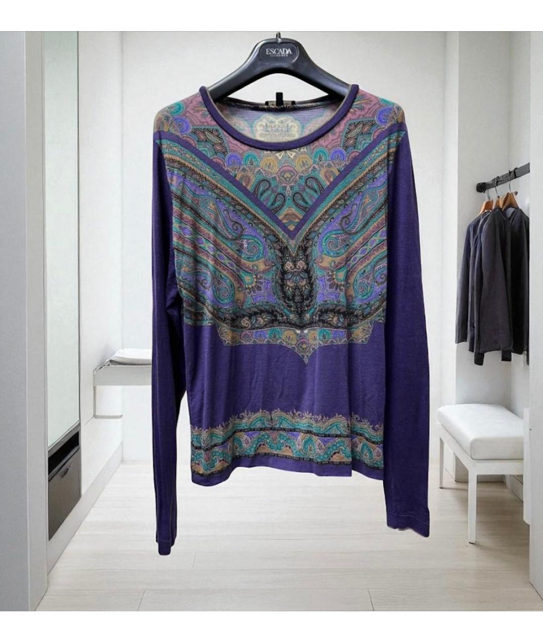 ETRO Фиолетовый шерстяной джемпер / свитер, фото 4