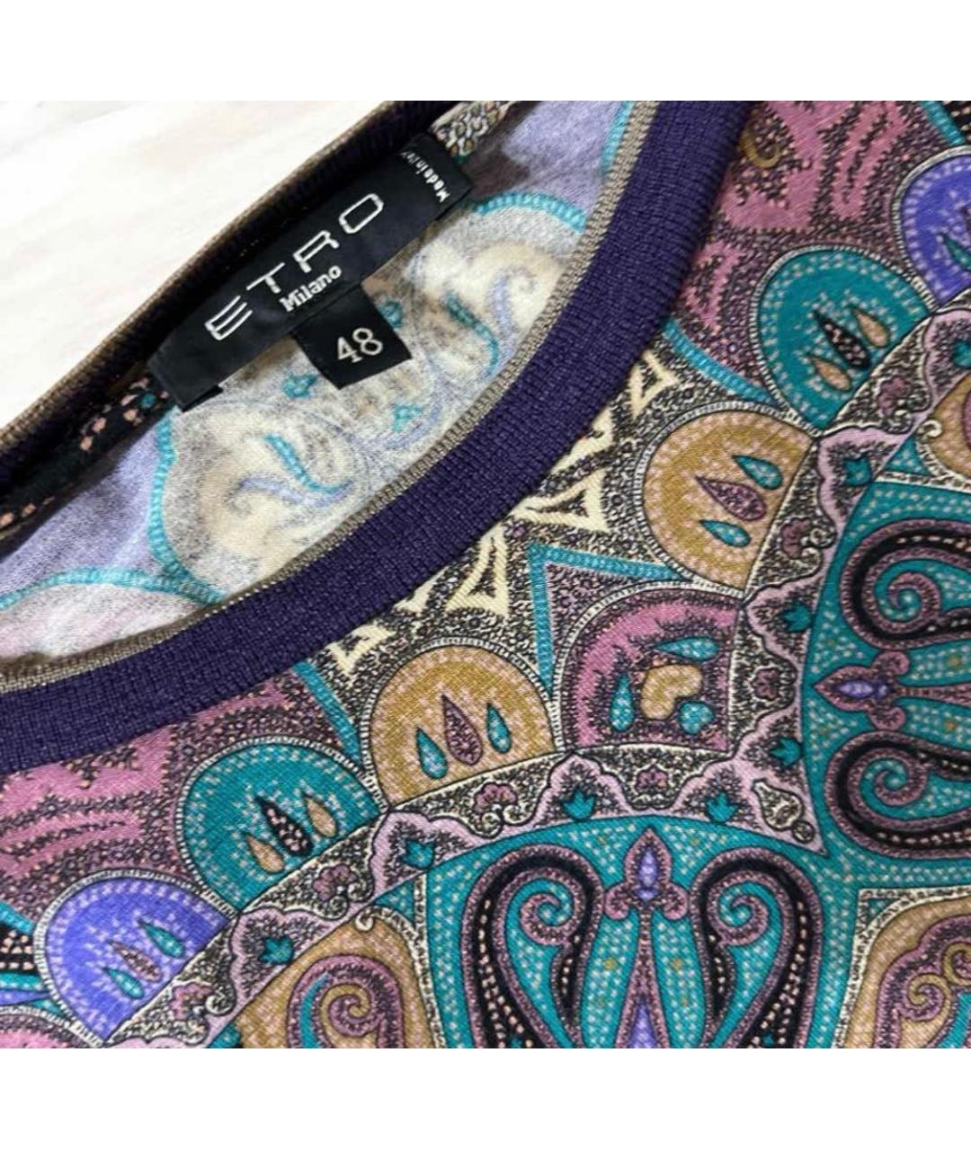 ETRO Фиолетовый шерстяной джемпер / свитер, фото 3