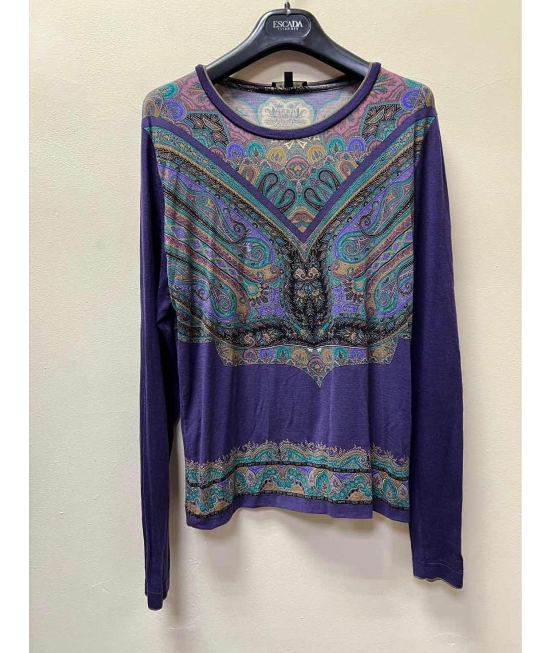 ETRO Фиолетовый шерстяной джемпер / свитер, фото 9