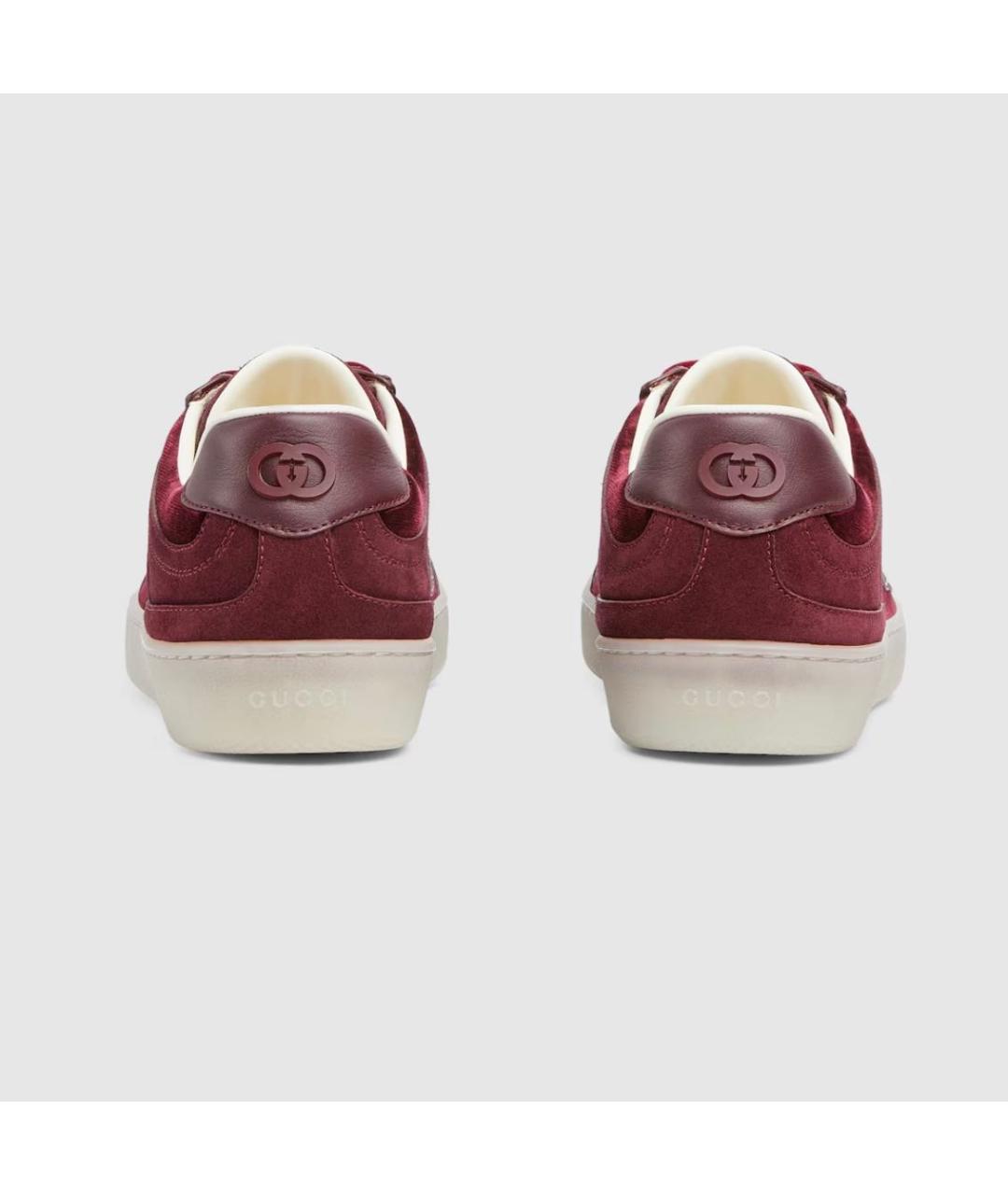 GUCCI Бордовые кеды, фото 4