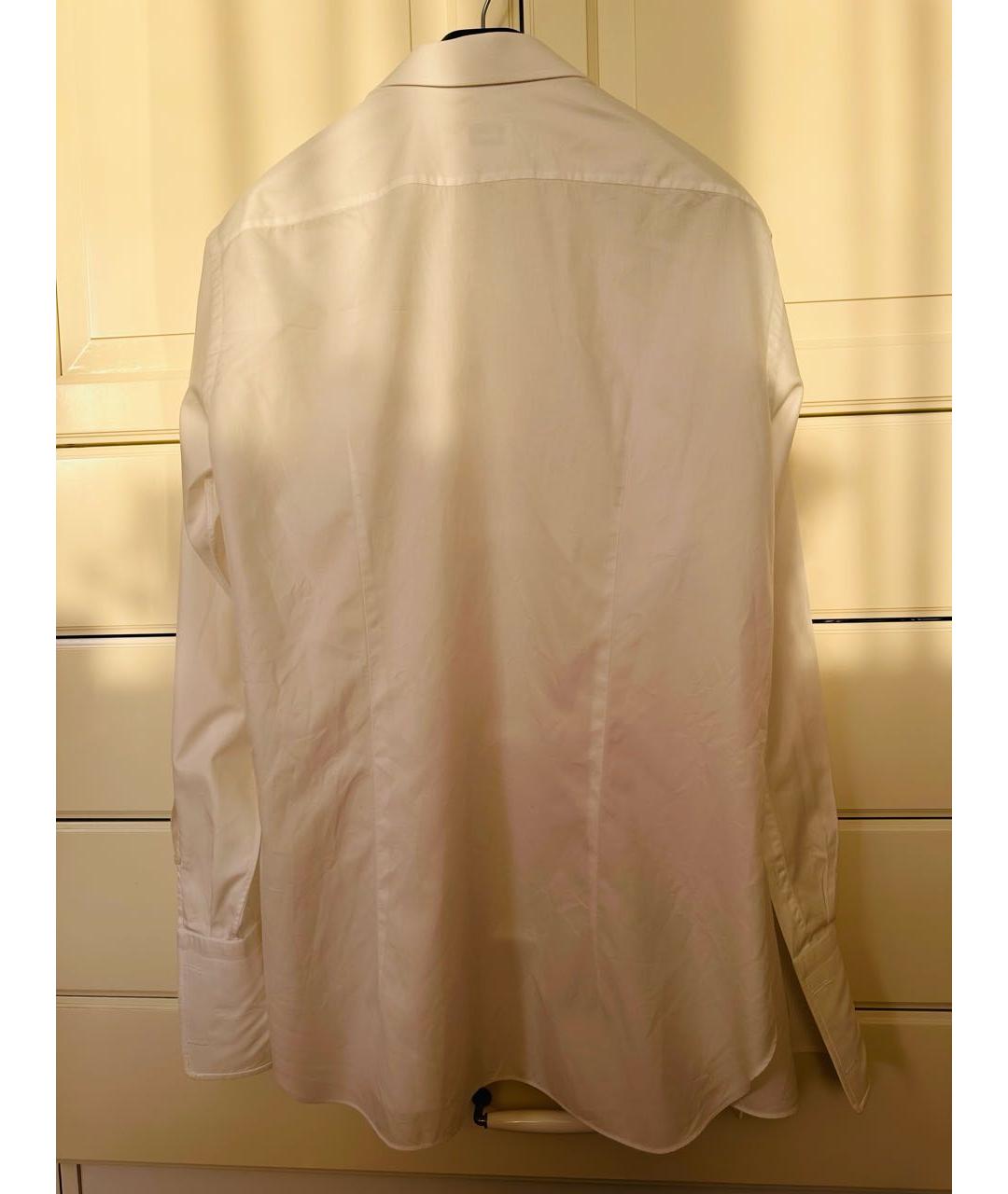 BRIONI Белая хлопковая классическая рубашка, фото 4
