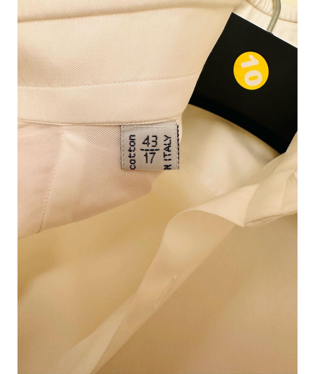 BRIONI Белая хлопковая классическая рубашка, фото 3