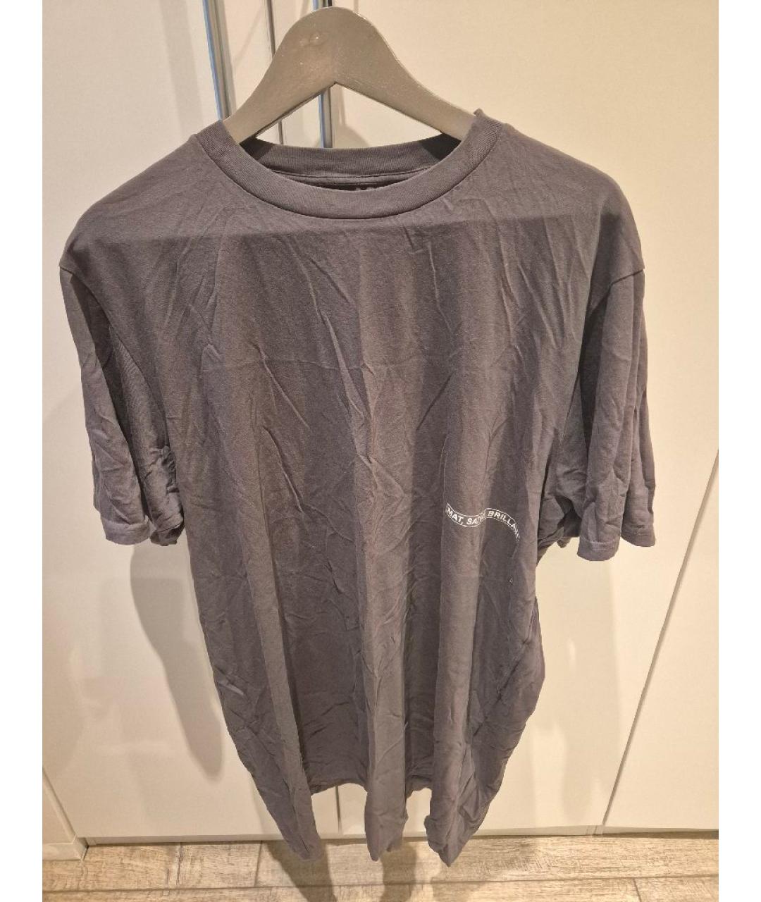 MM6 MAISON MARGIELA Серая хлопковая футболка, фото 2
