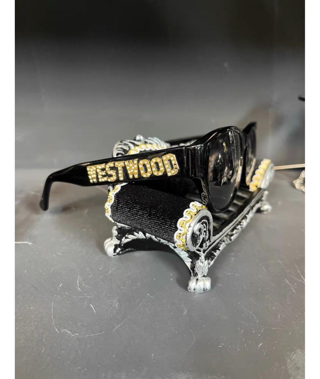 VIVIENNE WESTWOOD Черные пластиковые солнцезащитные очки, фото 3