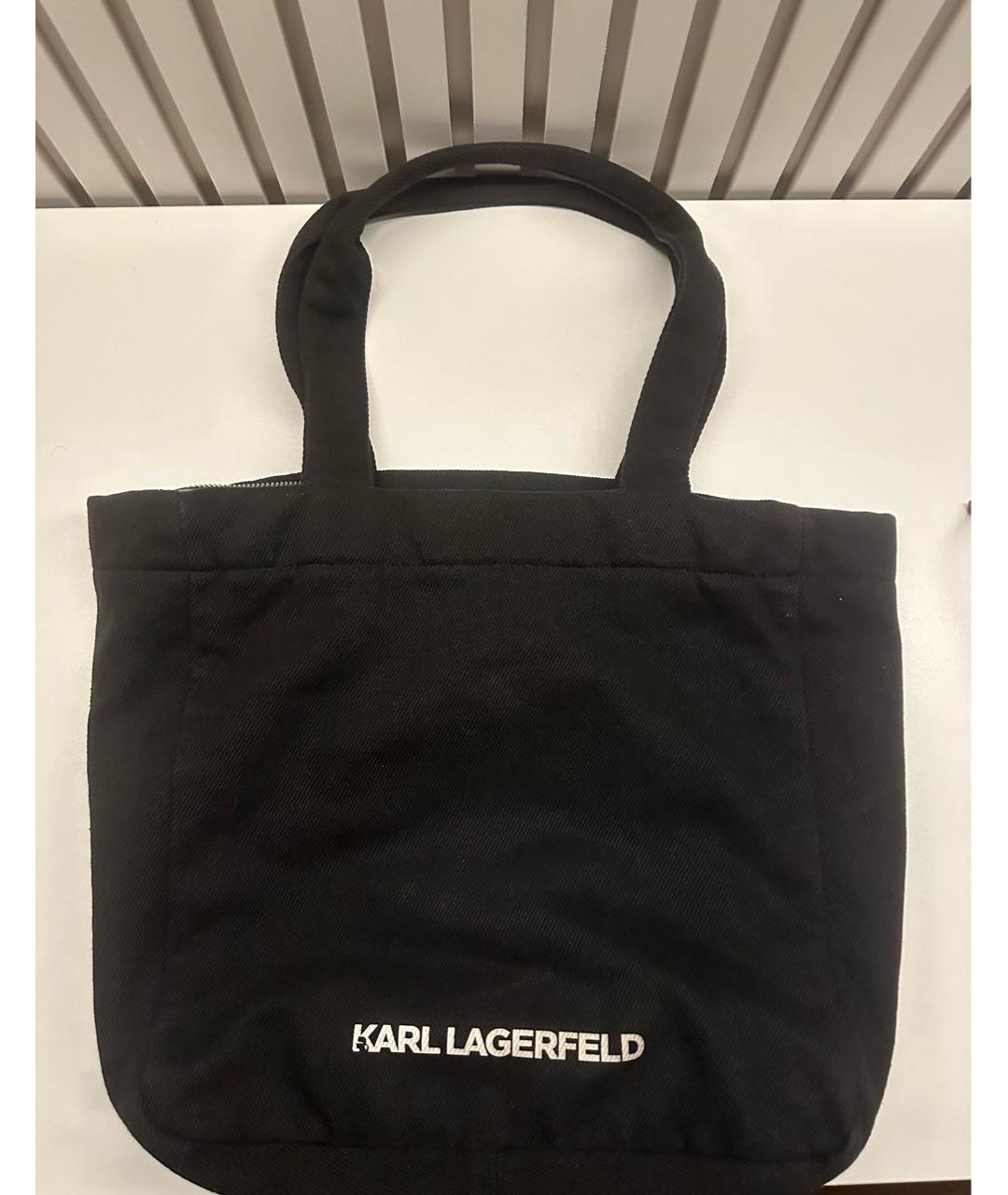 KARL LAGERFELD Черная пляжная сумка, фото 3