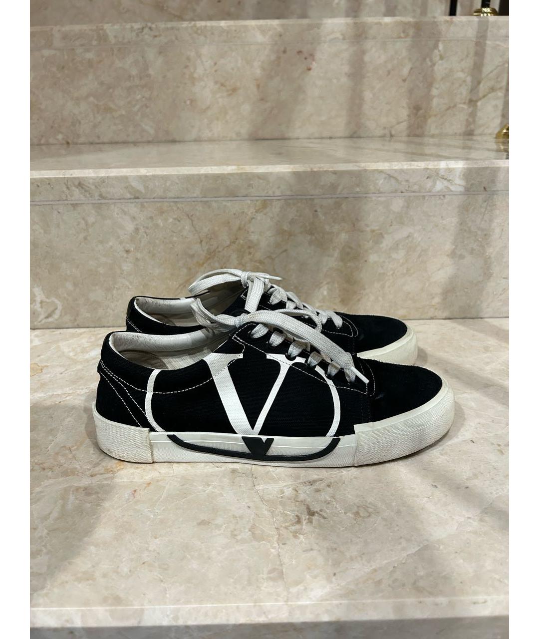 VALENTINO Черные текстильные кеды, фото 7