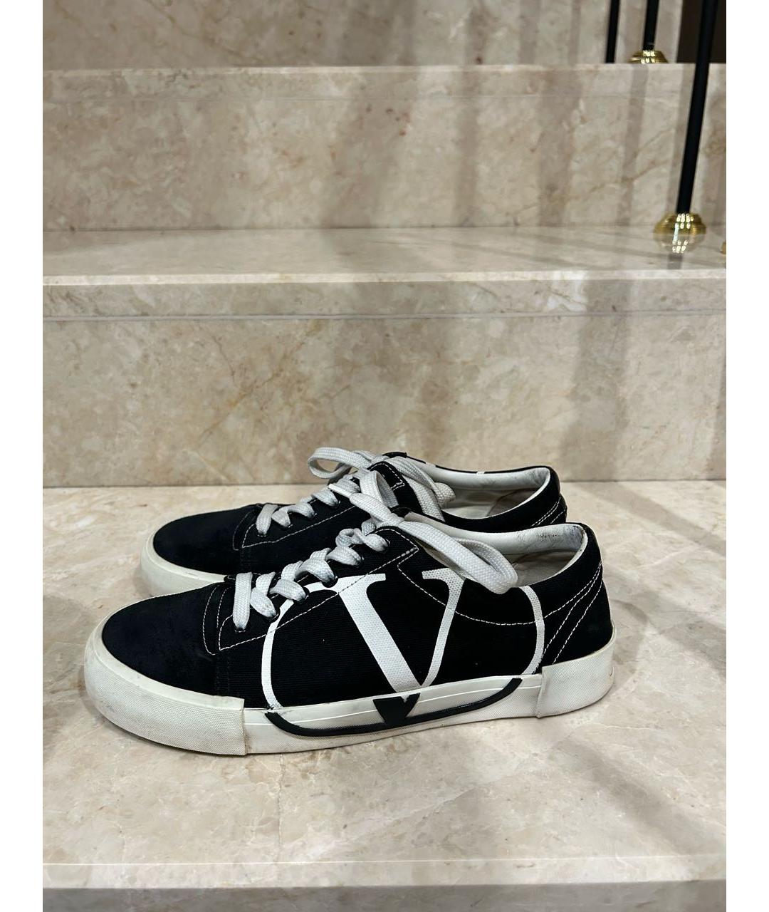 VALENTINO Черные текстильные кеды, фото 3