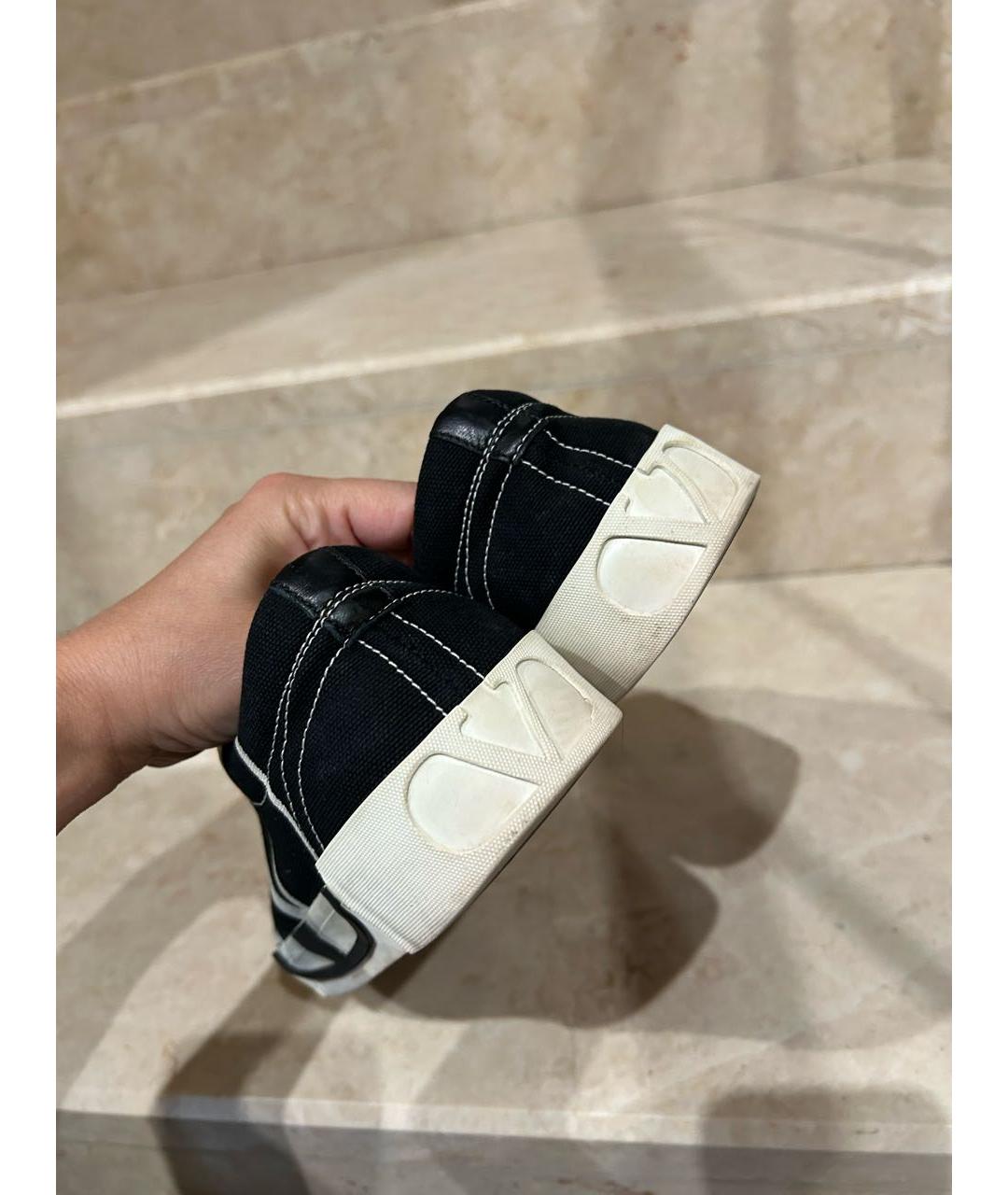 VALENTINO Черные текстильные кеды, фото 4