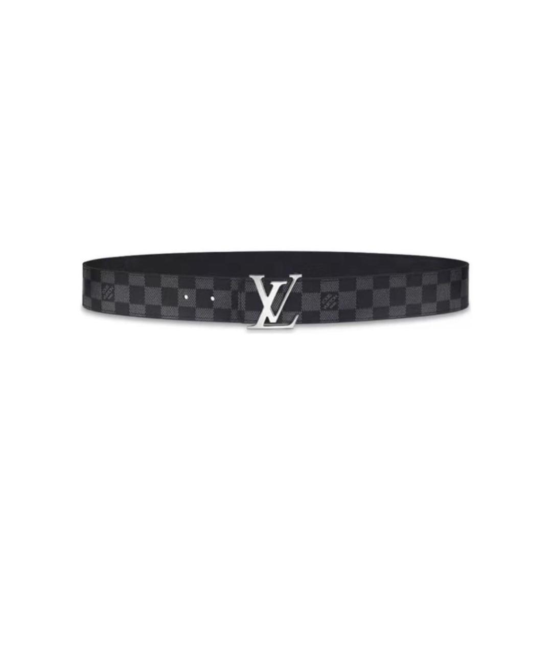 LOUIS VUITTON Темно-синий кожаный ремень, фото 9