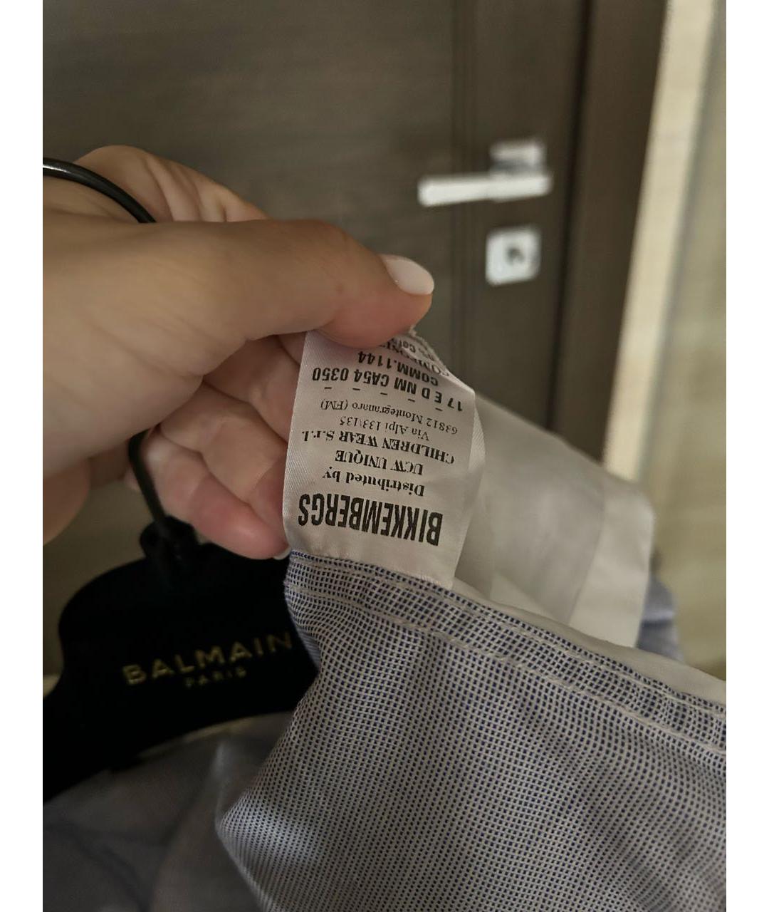 BIKKEMBERGS Белая хлопковая детская рубашка, фото 4