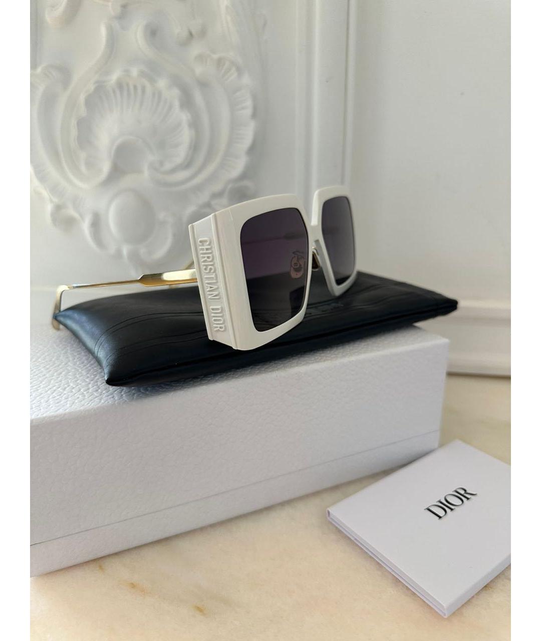 CHRISTIAN DIOR Белые солнцезащитные очки, фото 2
