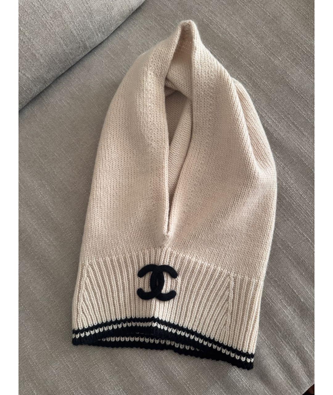 CHANEL Белая кашемировая шапка, фото 2