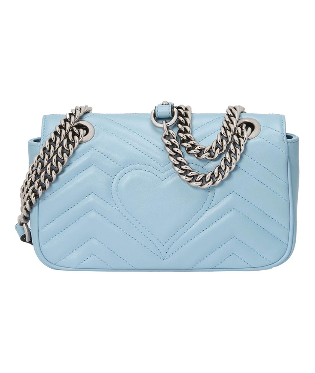 GUCCI Голубая кожаная сумка через плечо, фото 3