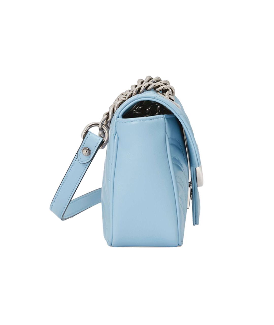 GUCCI Голубая кожаная сумка через плечо, фото 2