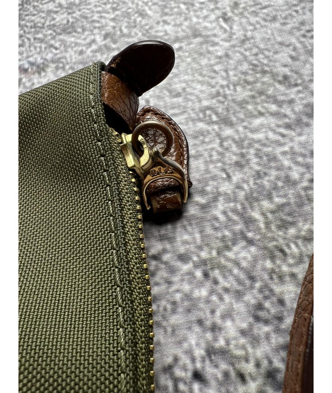 RALPH LAUREN Хаки сумка тоут, фото 3