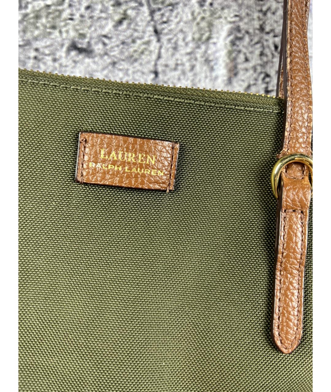 RALPH LAUREN Хаки сумка тоут, фото 2