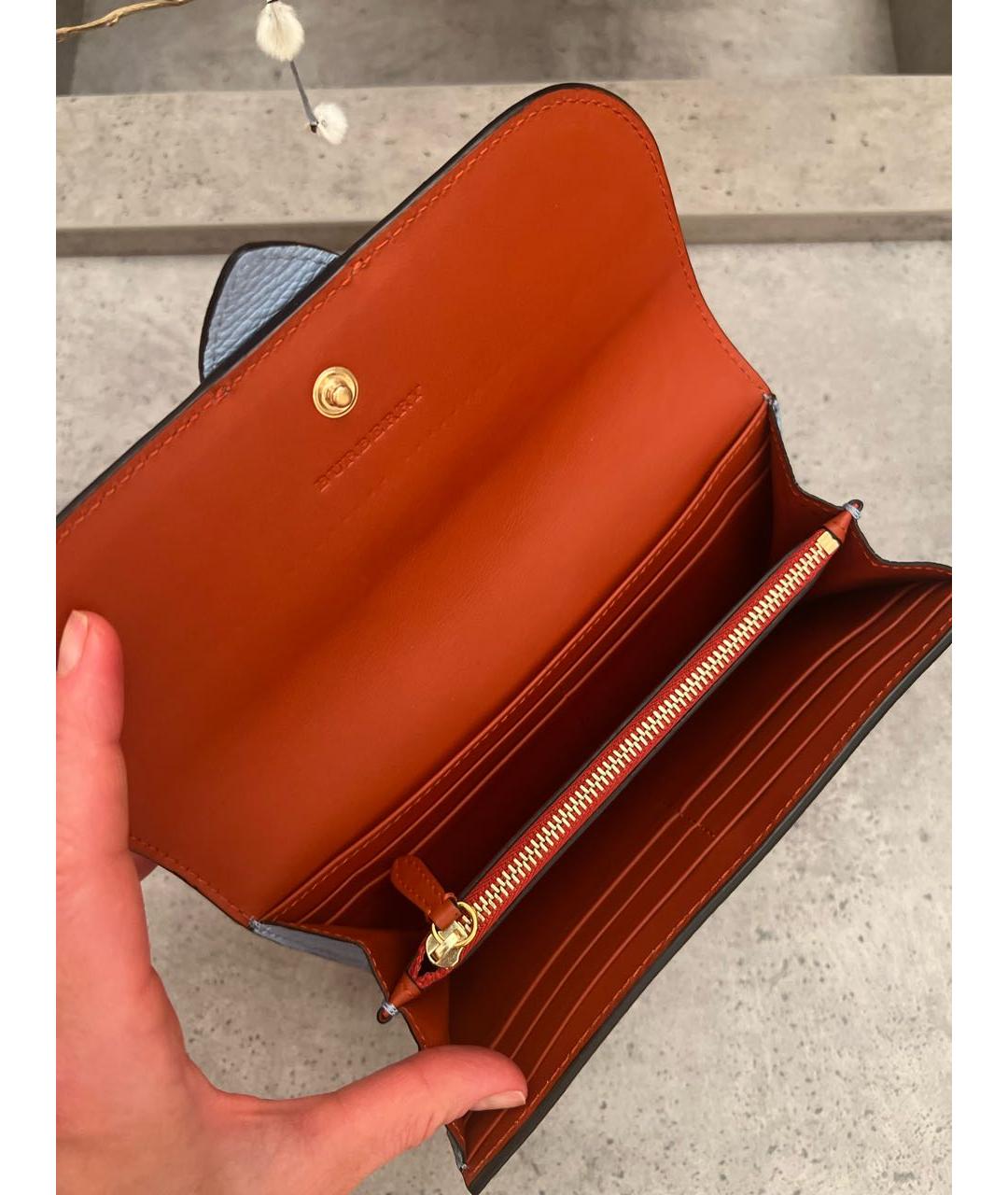 BURBERRY Коричневый кожаный кошелек, фото 4