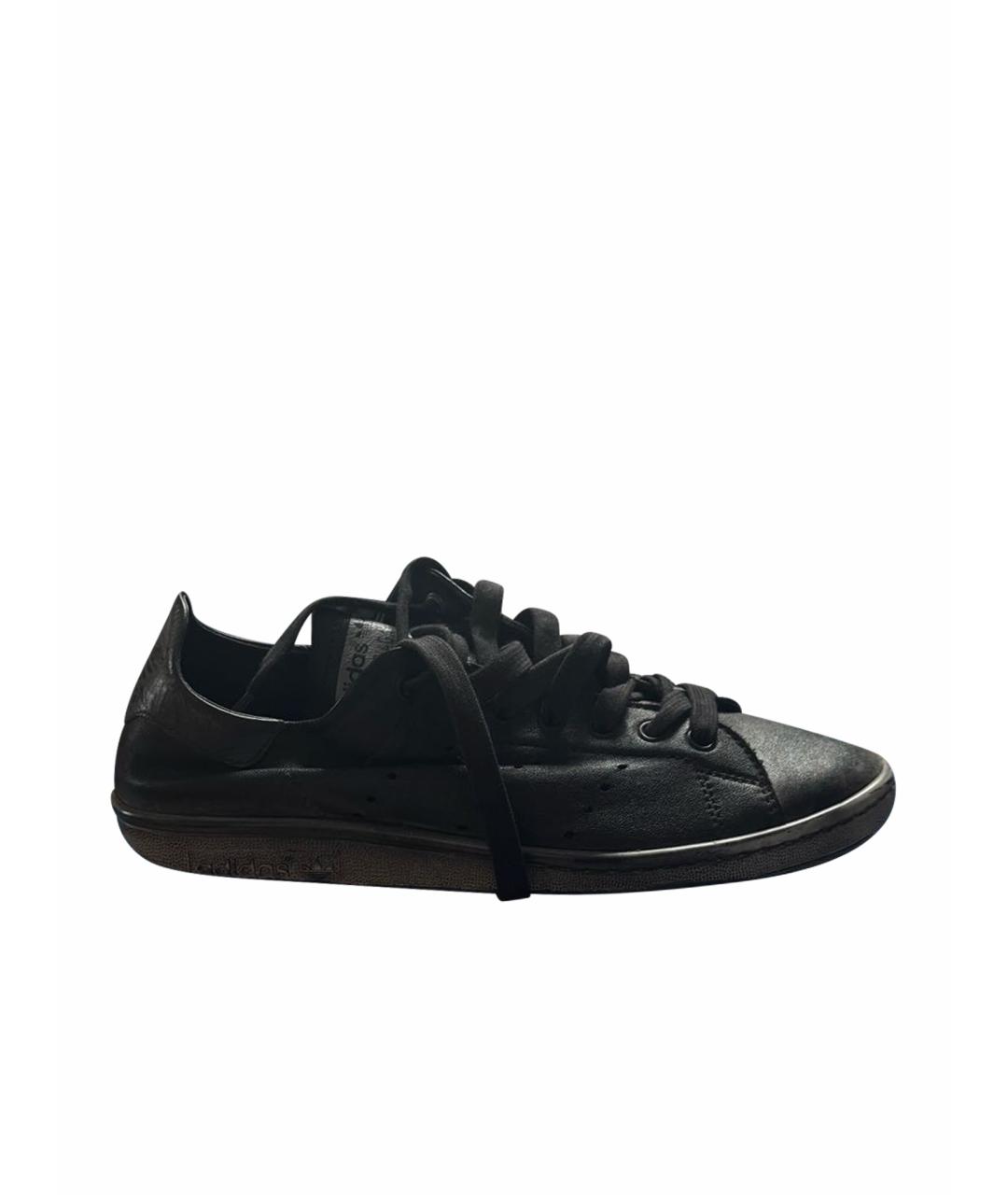 BALENCIAGA Черные кожаные кеды, фото 1