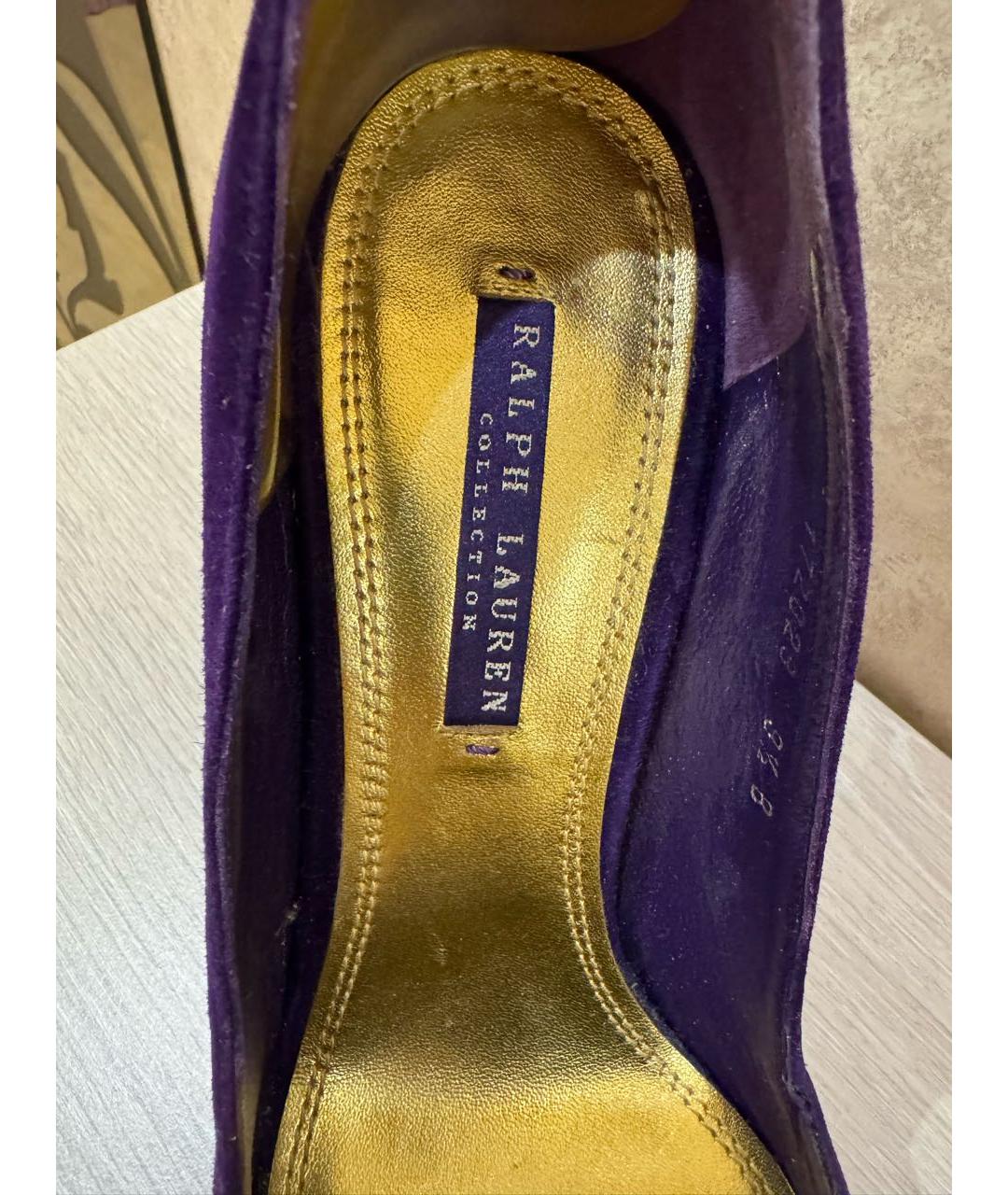 RALPH LAUREN Фиолетовые замшевые туфли, фото 3