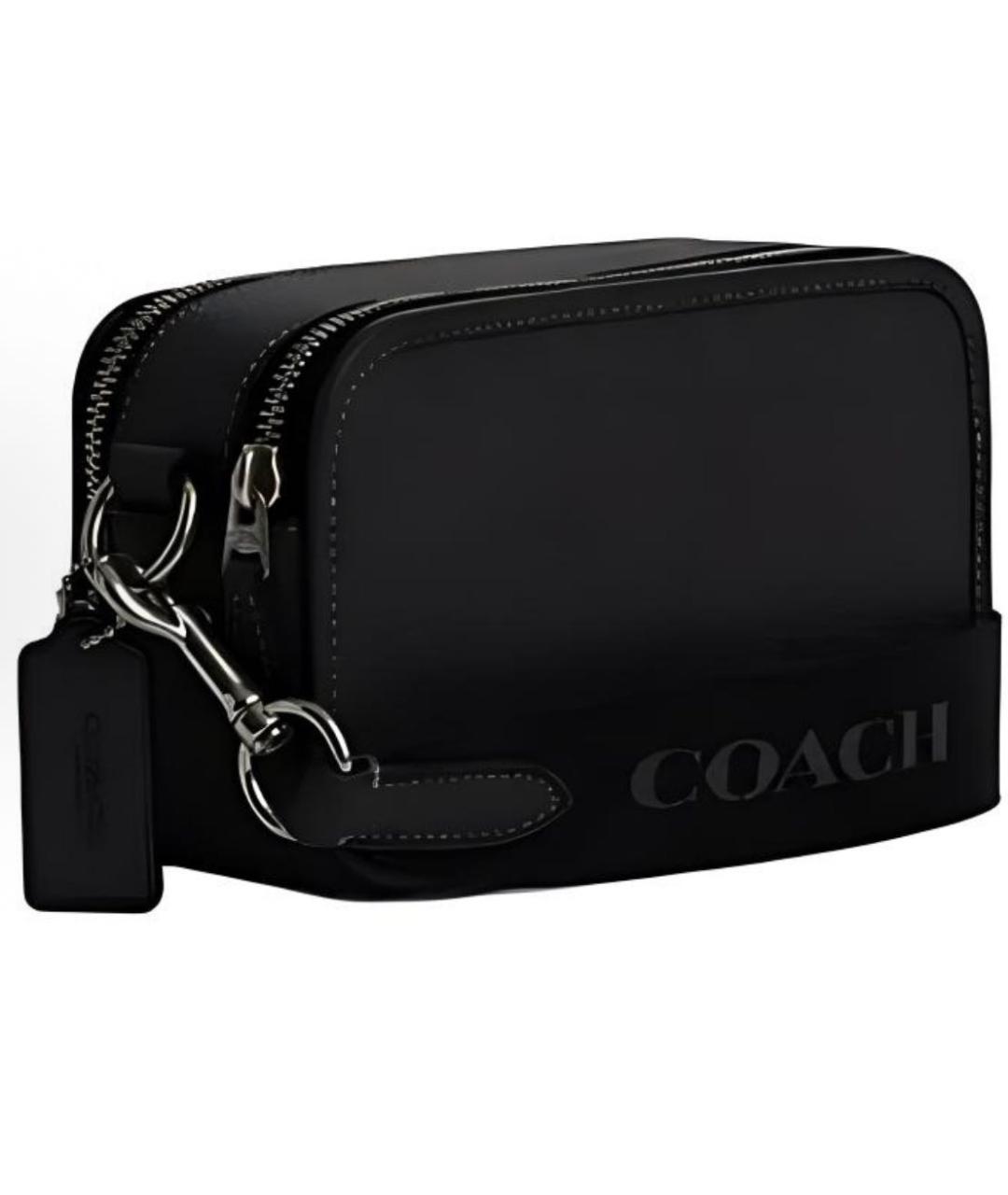 COACH Черная кожаная сумка на плечо, фото 2