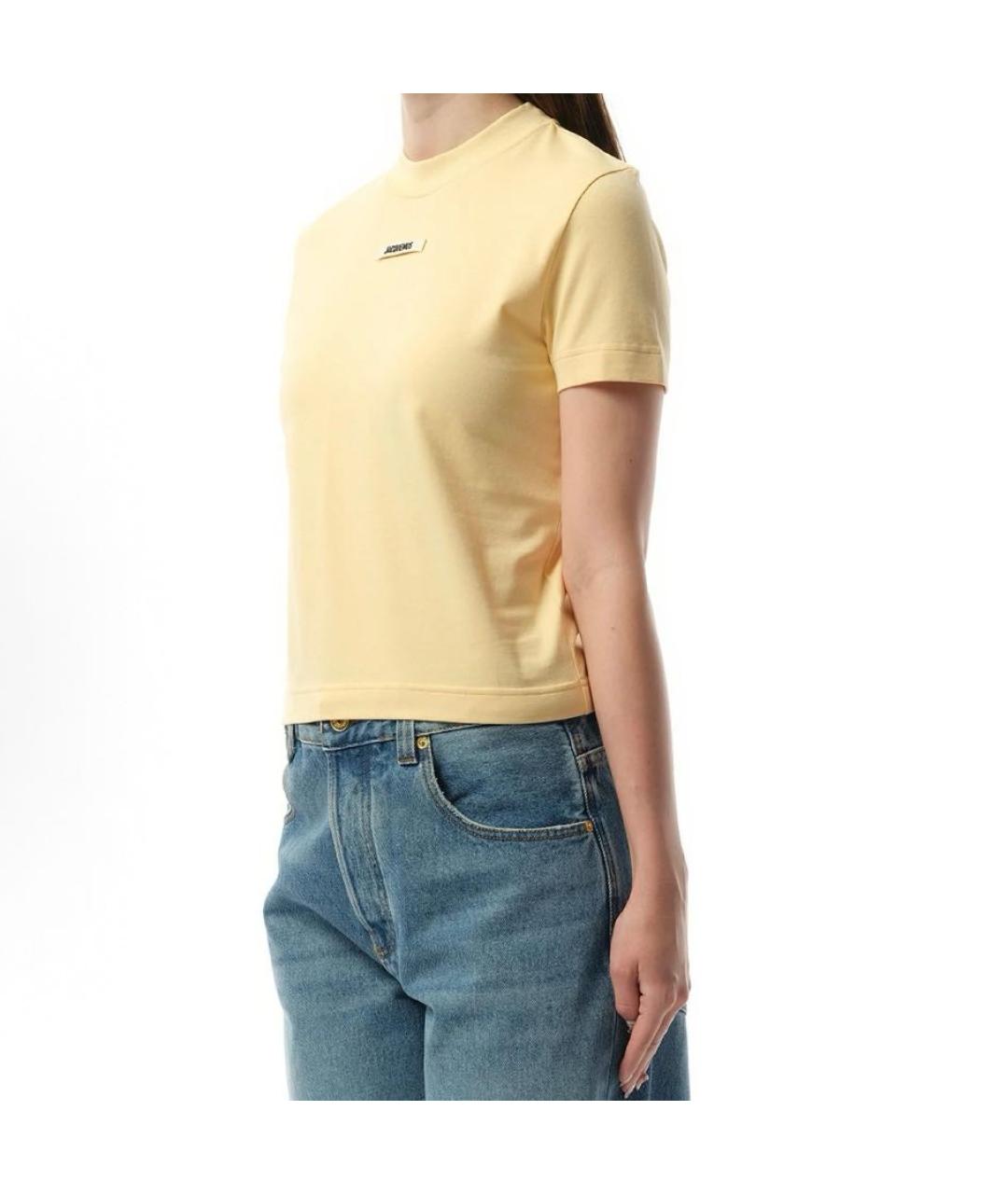 JACQUEMUS Желтая хлопковая футболка, фото 3