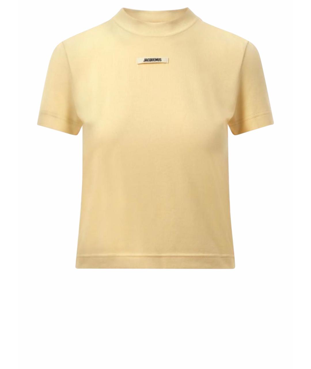 JACQUEMUS Желтая хлопковая футболка, фото 1