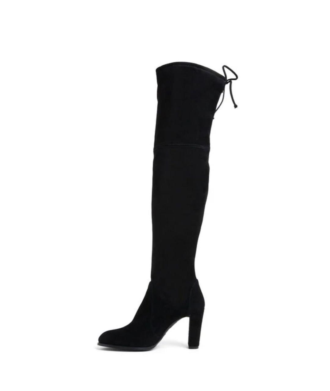 STUART WEITZMAN Черные замшевые ботфорты, фото 7