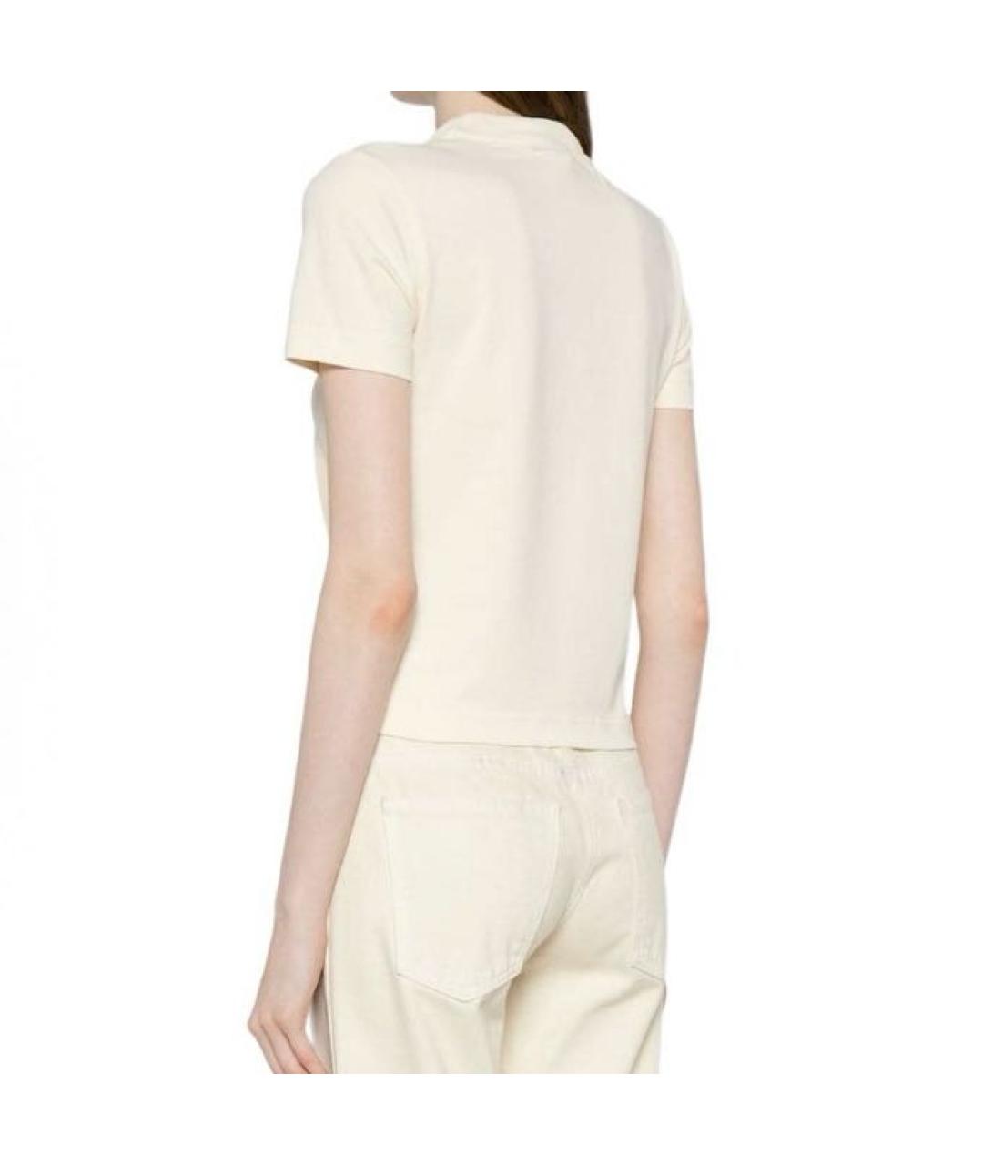 JACQUEMUS Бежевая хлопковая футболка, фото 3