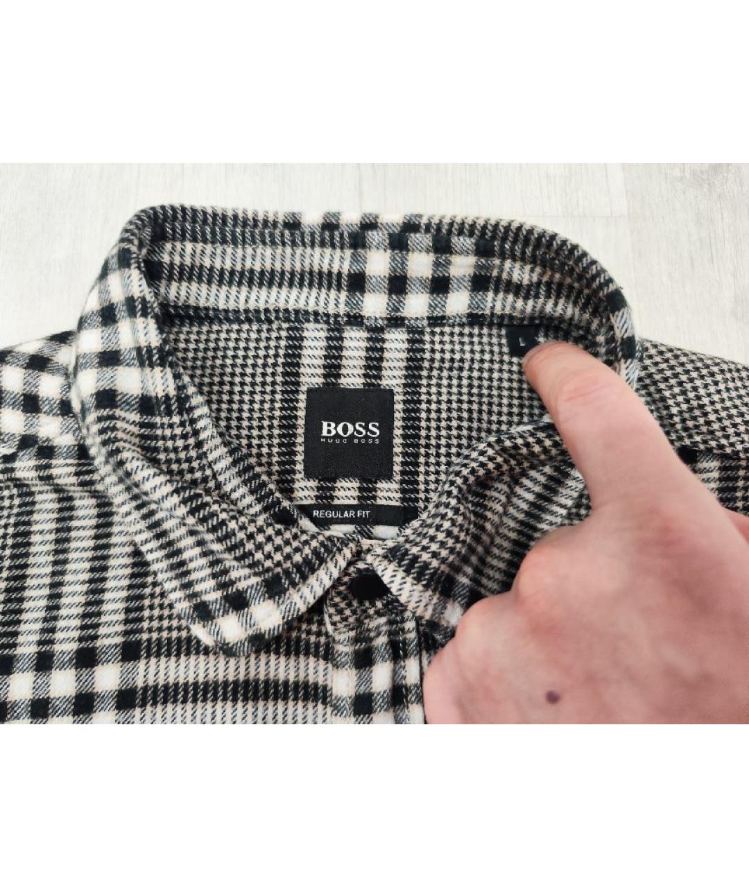 HUGO BOSS Мульти хлопковая кэжуал рубашка, фото 3