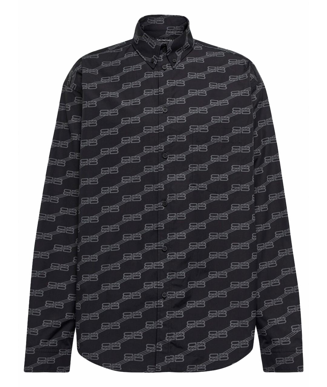 BALENCIAGA Черная хлопковая рубашка, фото 1