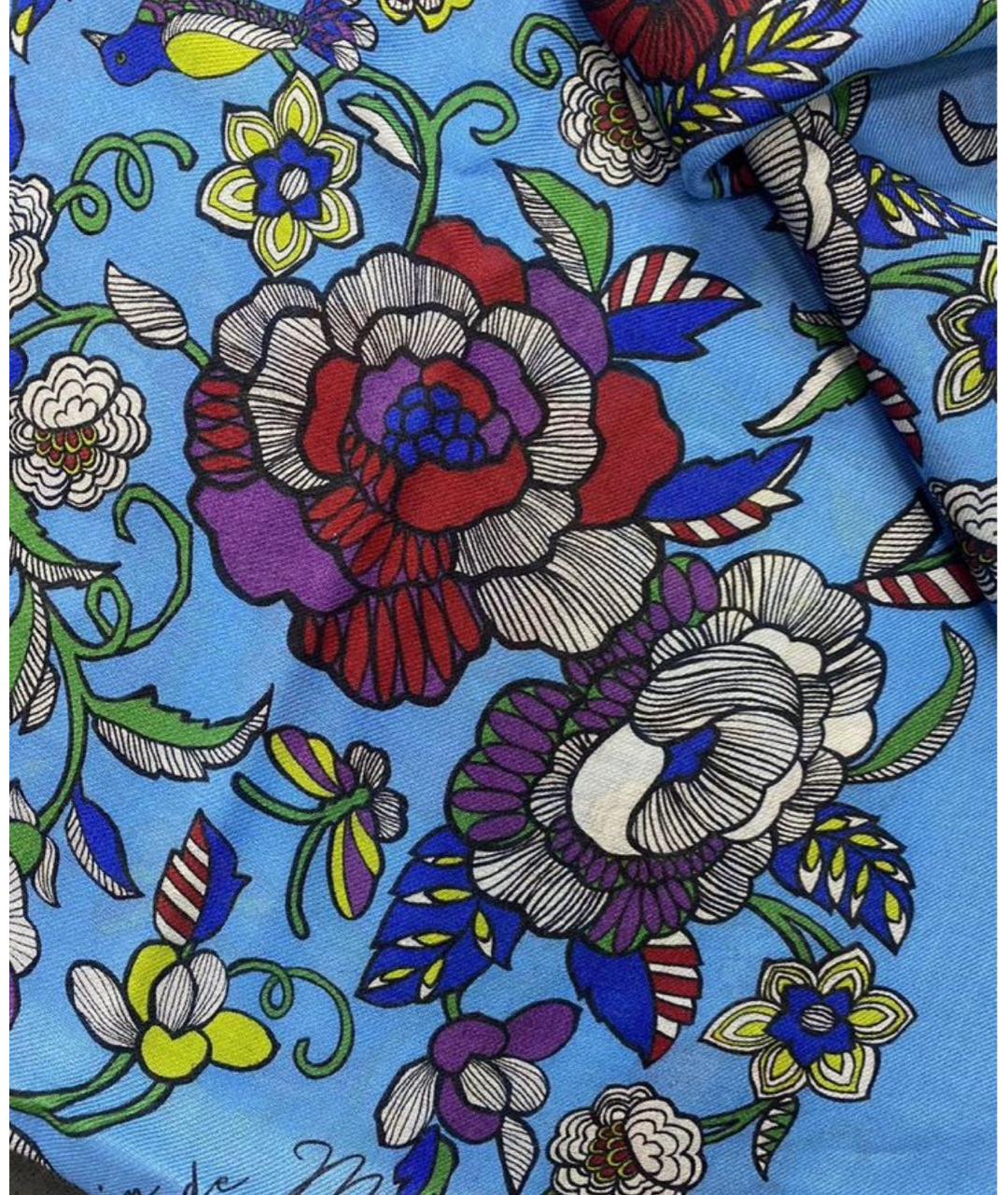 LOEWE Голубой шарф, фото 4