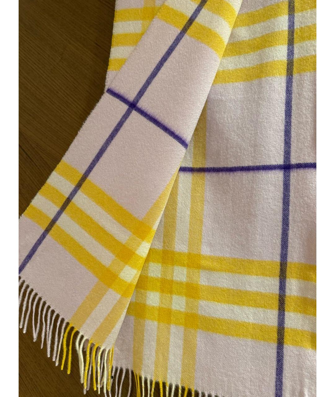 BURBERRY Фиолетовый кашемировый шарф, фото 2